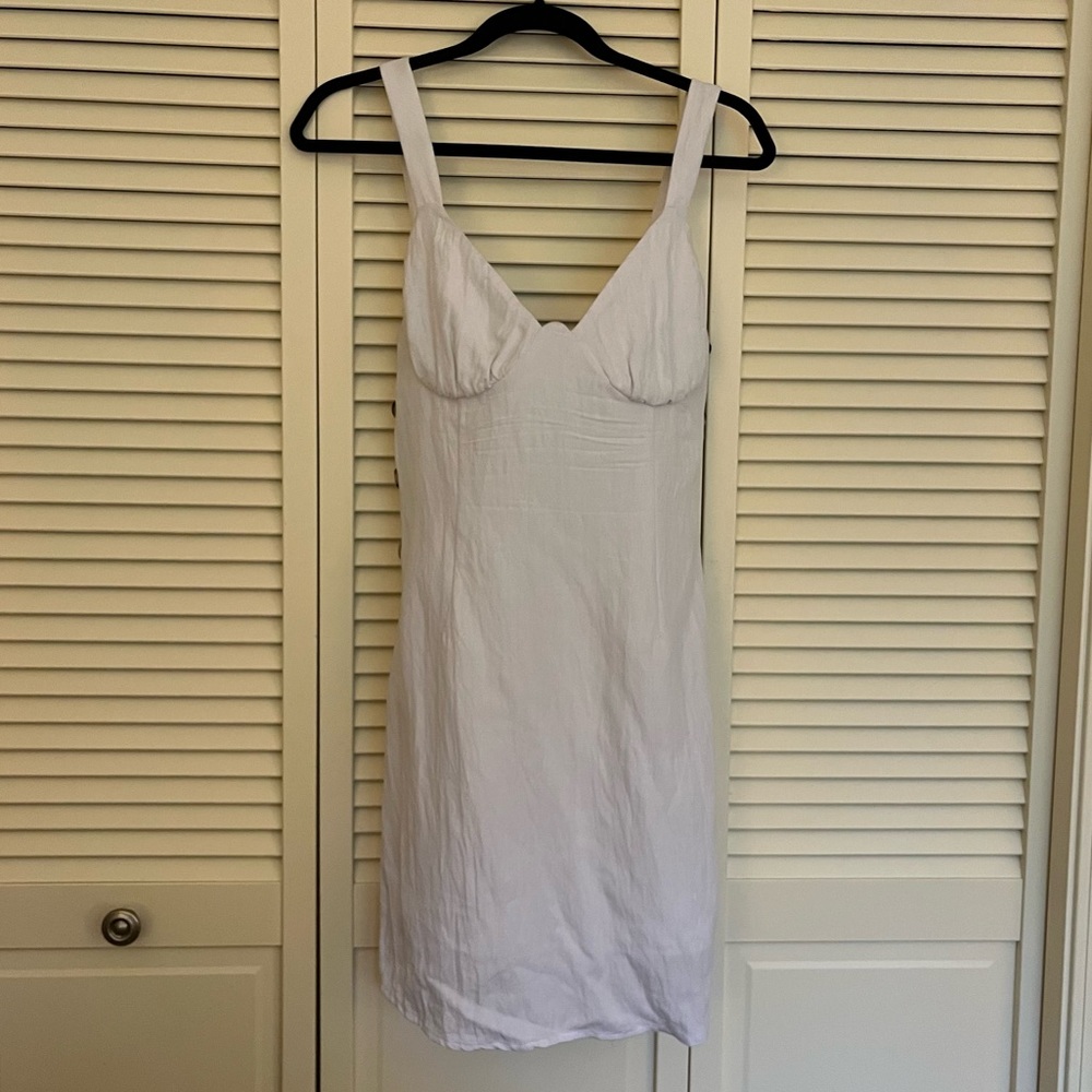 Sabo skirt white dress with buttons.